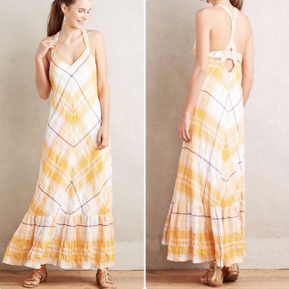 💛 Anthropologie plaid dress